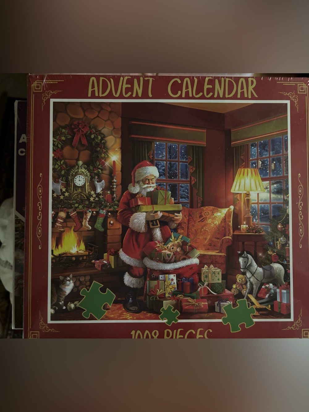 Christmas Advent Calendar Puzzle - Red Santa Scene